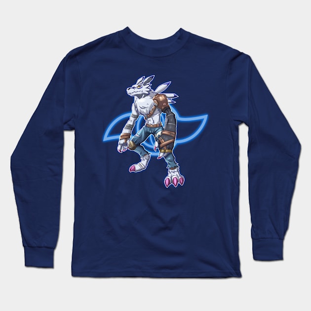 fanart weregarurumon Long Sleeve T-Shirt by DigiTeeshrit